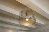 Fototapeta  - Décoration suspension lampe en métal, chic, industriel, intérieur design 