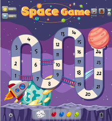 Wall Mural - Space maze puzzle game template