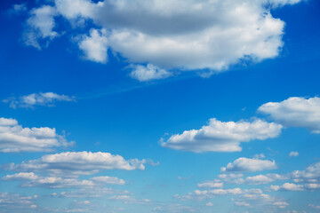 Wall Mural - blue sky background with white clouds