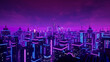 Metaverse city and cyberpunk concept, 3d render