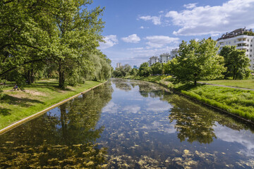 Poster - Old river bed in Kepa Potocka park, Warsaw city, Poland