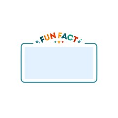 Poster - fun fact simple bubble for social media in full color. flat cartoon trendy modern design element isolated on white background. concept of did you know message banner