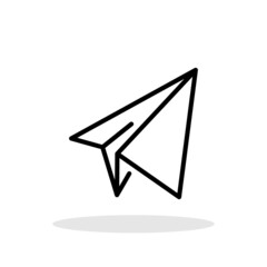 Wall Mural - Paper airplane icon in flat style. Sending message symbol for your web site design, logo, app, UI Vector EPS 10.