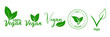 vegan icon, logo vector illustration