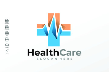 Wall Mural - Gradient Health Care Logo Design Template