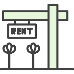 Poster - Rent Sign Icon