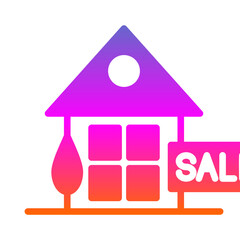 Wall Mural - Home Sale Icon