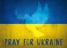 Pray For Ukraine / Peace, War - Peace Dove 