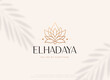 linear lotus flower beauty spa logo design