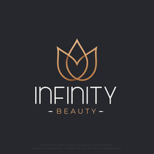 Infinity Linear Flower Beauty Spa Logo Design