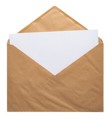 Poster - Recycled craft paper envelope isolated white background