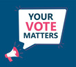 your vote matters, voting, election day, vector design