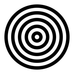 Aufkleber - Simple radial, radiating and concentric circles. Target, aim, bullseye icon, symbol