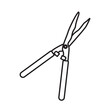 © olegganko - Garden shears brush cutter, simple gardening icon in trendy line style isolated on white background for web apps and mobile concept. Illustration