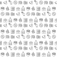 Poster - Seamless pattern ramadan icon design background