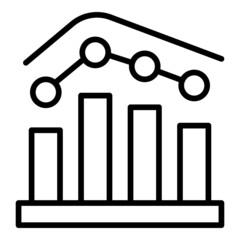 Poster - Workflow graph icon outline vector. Work process. Business project