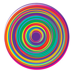 Aufkleber - Random, colorful concentric circles, rings