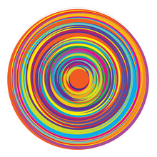 Random, Colorful Concentric Circles, Rings