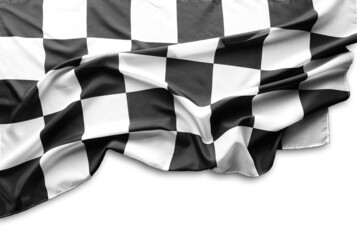 Wall Mural - Checkered racing flag on white