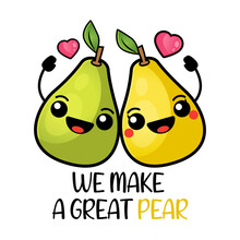 The Perfect Pair Of Pear Valentine's Day Card