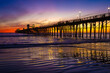 Reflections near the Oceanside Pier. Oceanside is 35 miles North of San Diego, California, USA