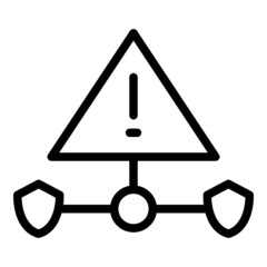 Poster - Network alert icon outline vector. Secure password. Safety antivirus