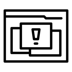 Poster - Web page alert icon outline vector. Antivirus data. Secure password