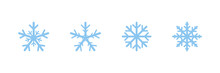 Black Snowflake In Beautiful Style On A White Background. Winter Cold Snow Season. Art Line Ornament. Vector Snow Symbol.