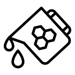 Sticker - Honey jug icon outline vector. Nectar bee. Syrup plant