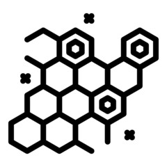 Sticker - Honey comb icon outline vector. Nectar bee. Flower pollen