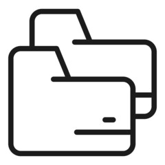 Poster - Digital folder icon outline vector. Edit tool. Data scale