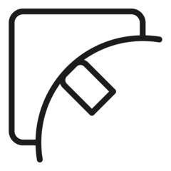 Poster - Edit image tool icon outline vector. Digital stroke. Data interface
