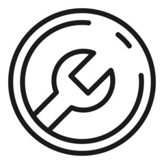 Poster - Repair edit tool icon outline vector. Data interface. Editor arrow