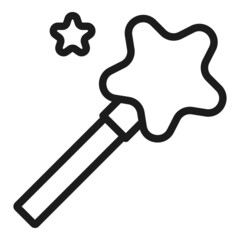 Poster - Magic wand tool icon outline vector. Digital scale. Edit stroke