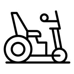 Canvas Print - Road electric wheelchair icon outline vector. Power chair. Drive motor