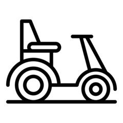 Wall Mural - Old electric wheelchair icon outline vector. Motor vehicle. Chair mobility