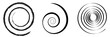 Spirals, swirl, twirl design element vector
