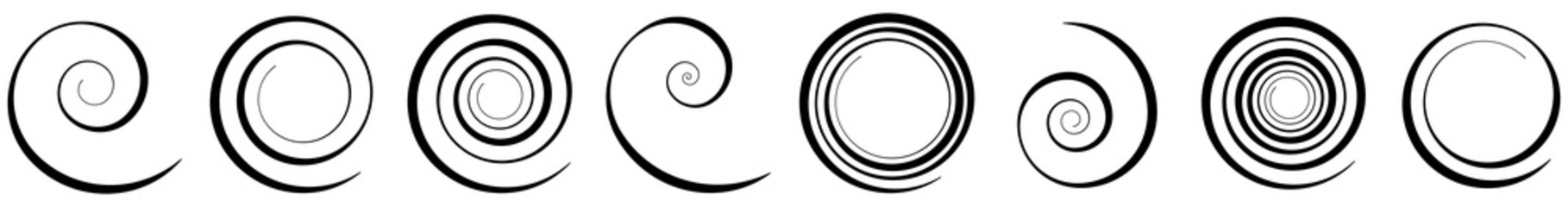 Leinwandbilder - Spirals, swirl, twirl design element vector