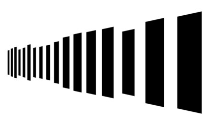 Aufkleber - 3D lines in perspective, Angled, slanting, oblique and diagonal lines, stripes vector design element