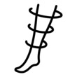 © ylivdesign - Female leg icon outline vector. Woman compression. Blood circulation