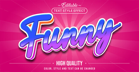 Poster - Editable text style effect - Funny Colorful text style theme.