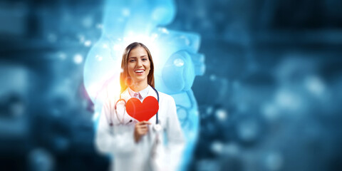 Wall Mural - moderm medicine. cardiology . mixed media