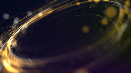 Wall Mural - gold lights awards with particles elegance abstract background.