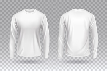 t-shirt long sleeve mockup front and back illustrations