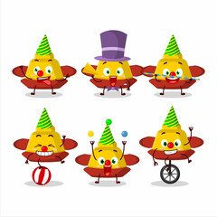 Poster - Cartoon character of yellow chinese hat with various circus shows