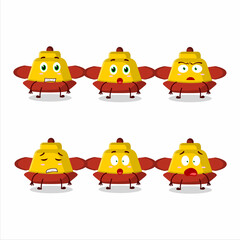 Sticker - Character cartoon of yellow chinese hat with scared expression