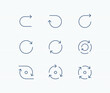 © MooseD - circle arrow line icon set for web and app. editable stroke vector illustration