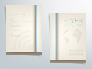 Poster - Header flyer business brochure vector graphic with space for text and message design