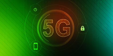 Poster - 2d rendering 5G Network 5G Connection