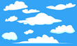 Cloud in blue sky background vector art Illustration 